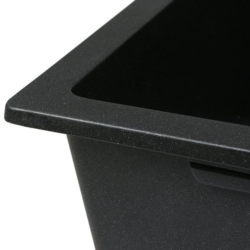 Kitchen Sink 80X48Cm Granite Stone Kitchen Sinks In Black - Cefito