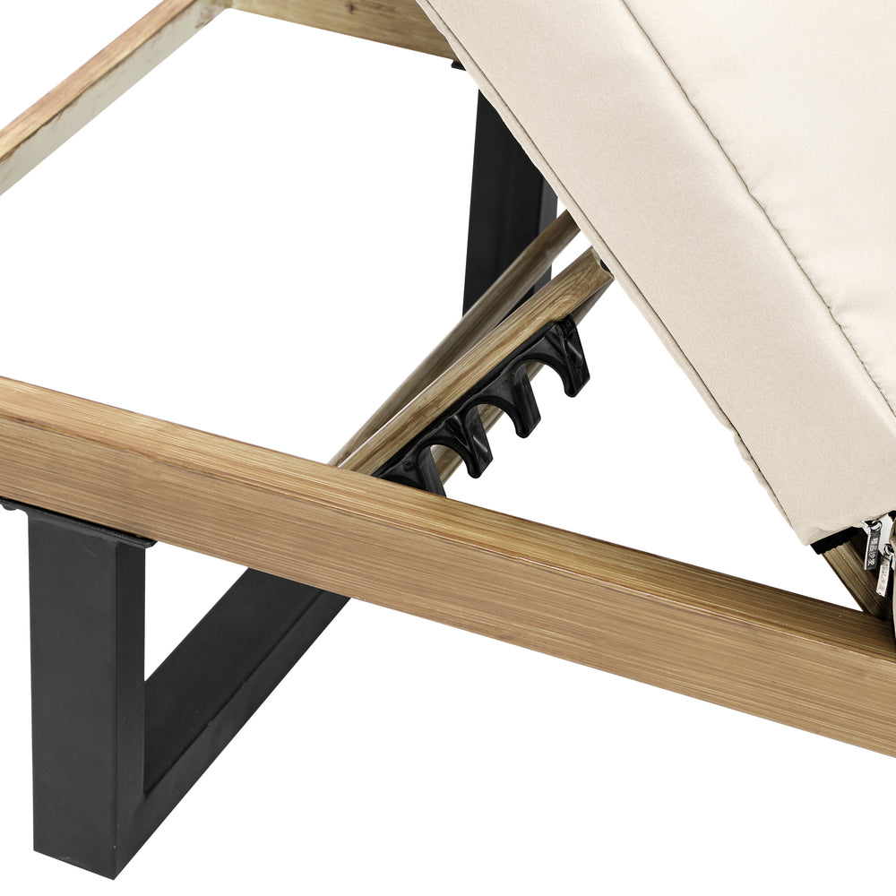 Sun Lounge Outdoor Lounger Beige/Grey