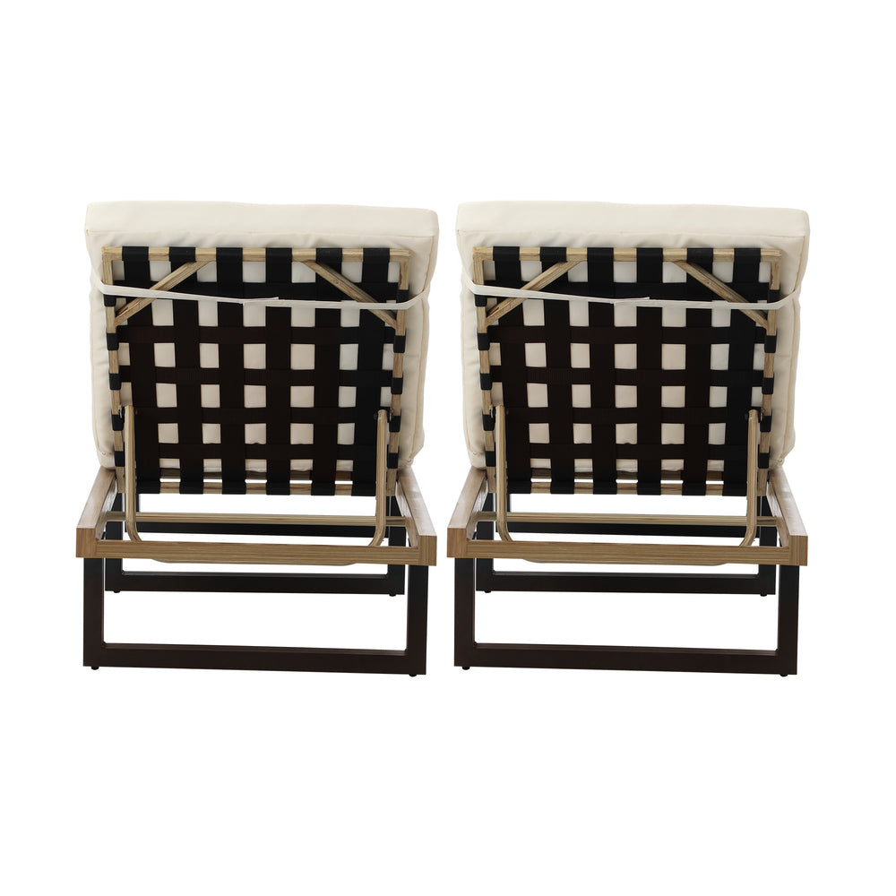 Sun Lounge Outdoor Lounger Beige/Grey