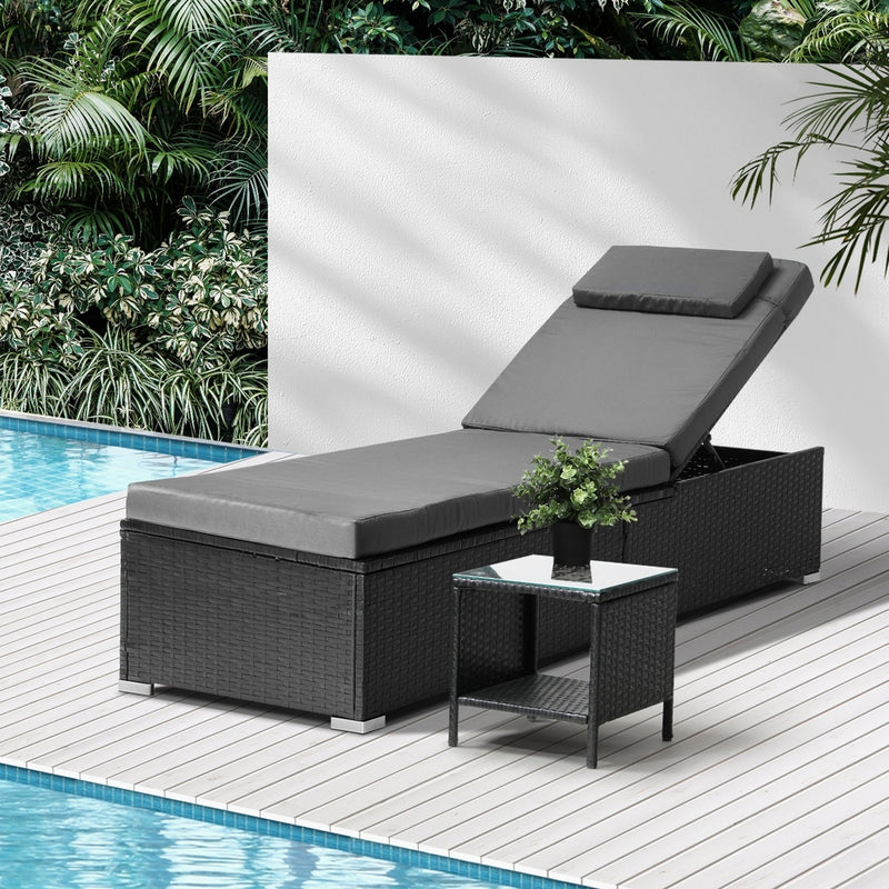 Sun Lounge with Table Outdoor Set with Sun Lounge - photo 8