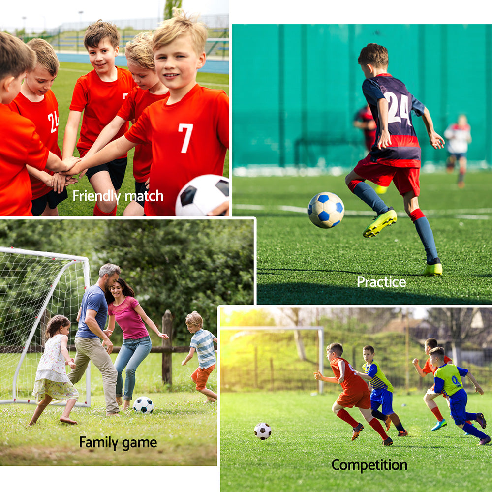 12FT Soccer Goal Net Portable UPVC Frame PE Mesh for Backyard Training