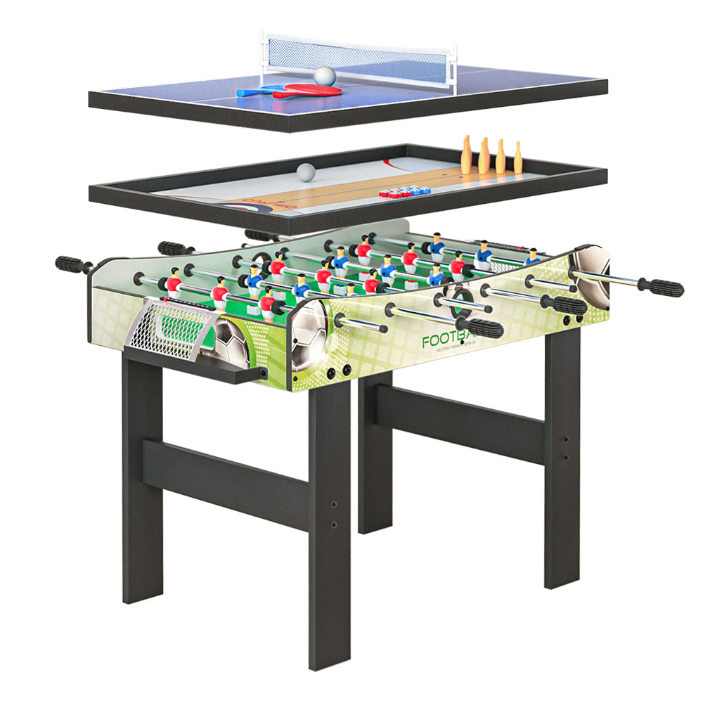 UltimateGameHub: 4-in-1 Soccer, Table Tennis, Bowling, Shuffleboard Fun | Table Tennis