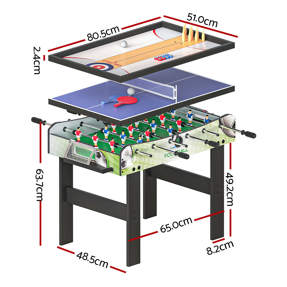 UltimateGameHub: 4-in-1 Soccer, Table Tennis, Bowling, Shuffleboard Fun, Table Tennis