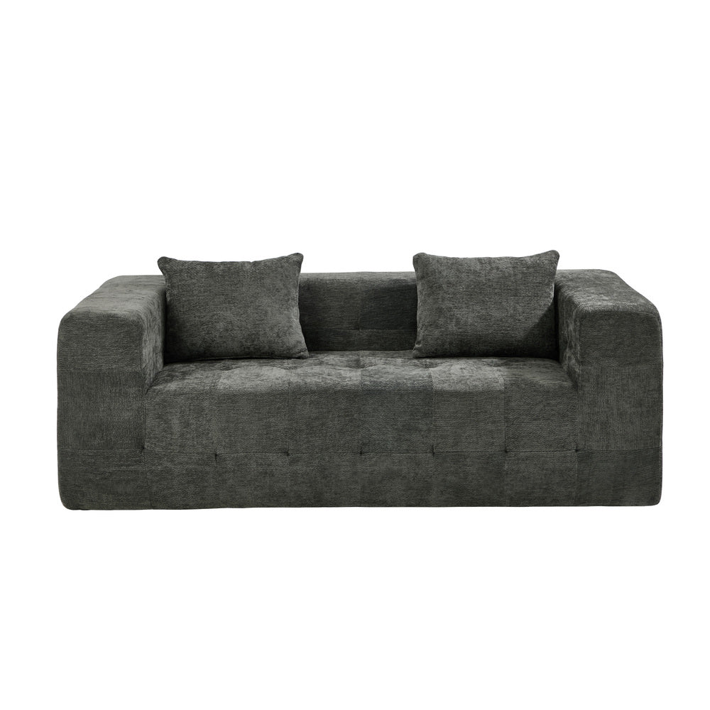 Grey Chenille Sofa Box 185x95x64cm