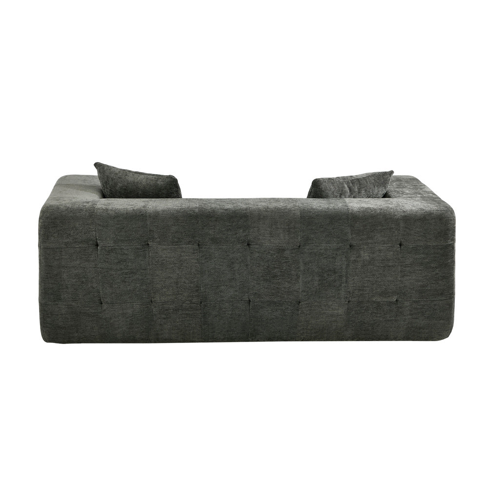 Grey Chenille Sofa Box 185x95x64cm