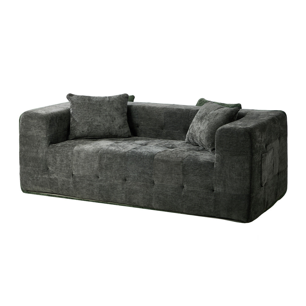 Grey Chenille Sofa Box 185x95x64cm