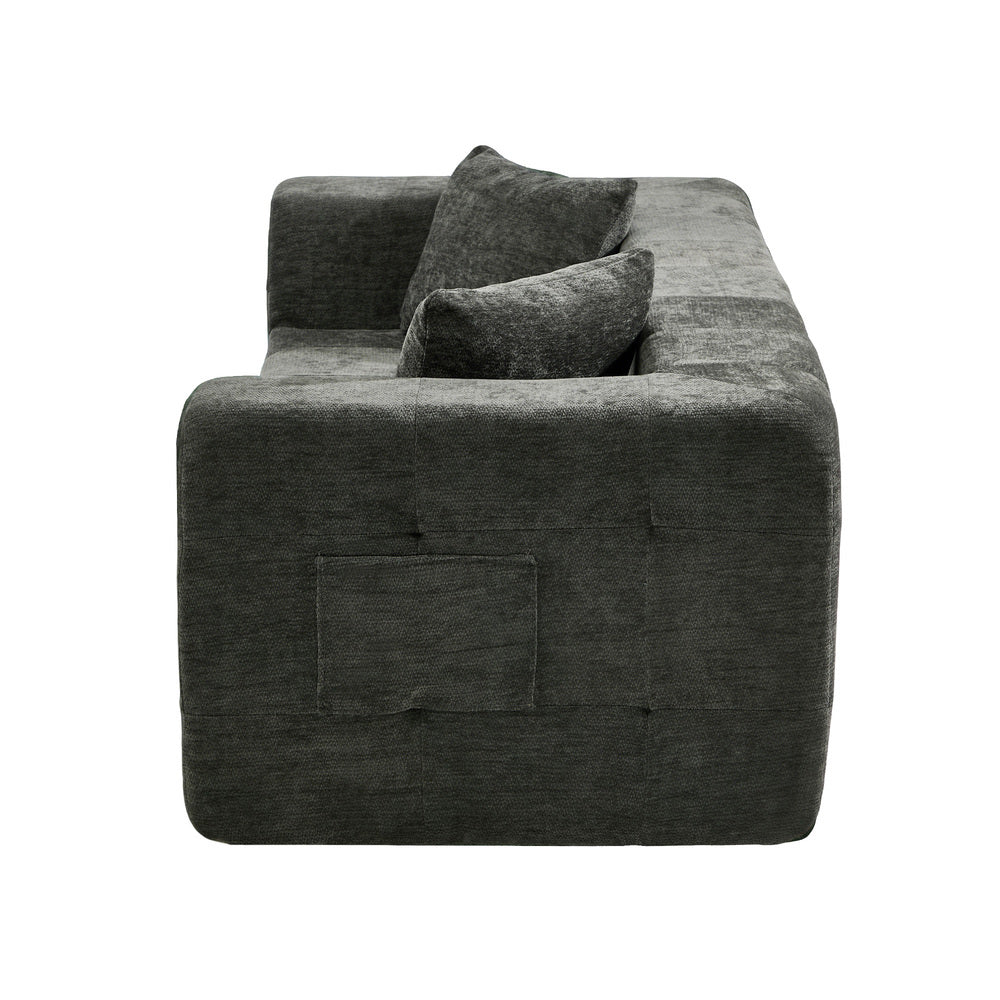 Grey Chenille Sofa Box 185x95x64cm