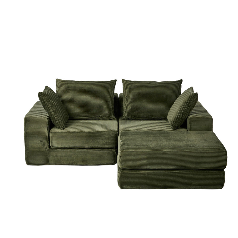 Compressed Modular Sofa Multi-Layout Corduroy Lounge Set