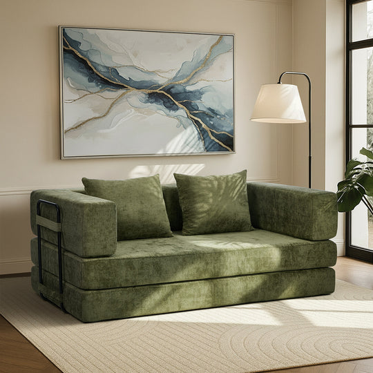 Convertible Loft Sofa Bed Futon Pull Out Couch Chenille