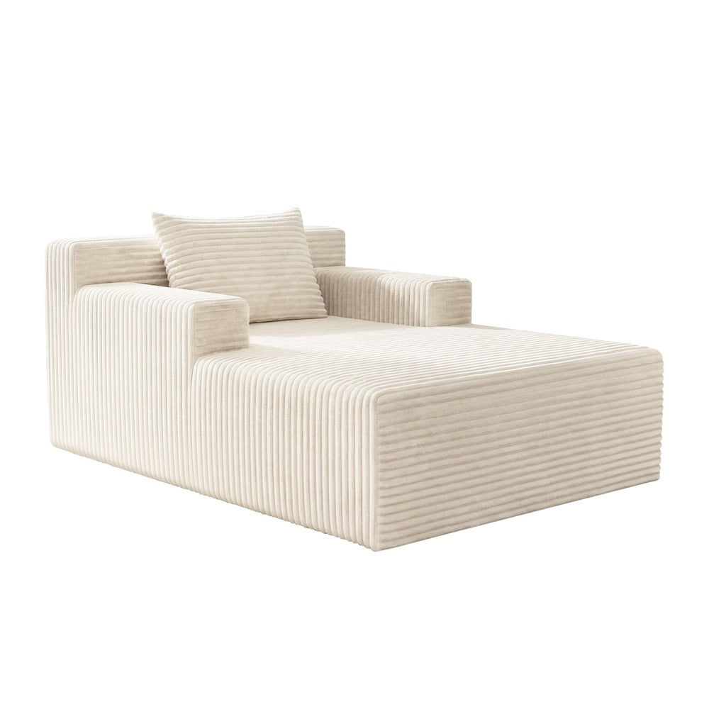 Chaise Chair Corduroy Single Sofa Couch