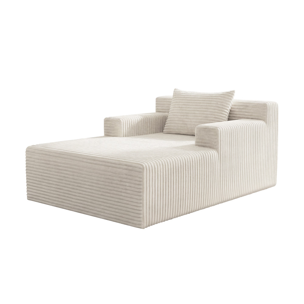 Chaise Chair Corduroy Single Sofa Couch