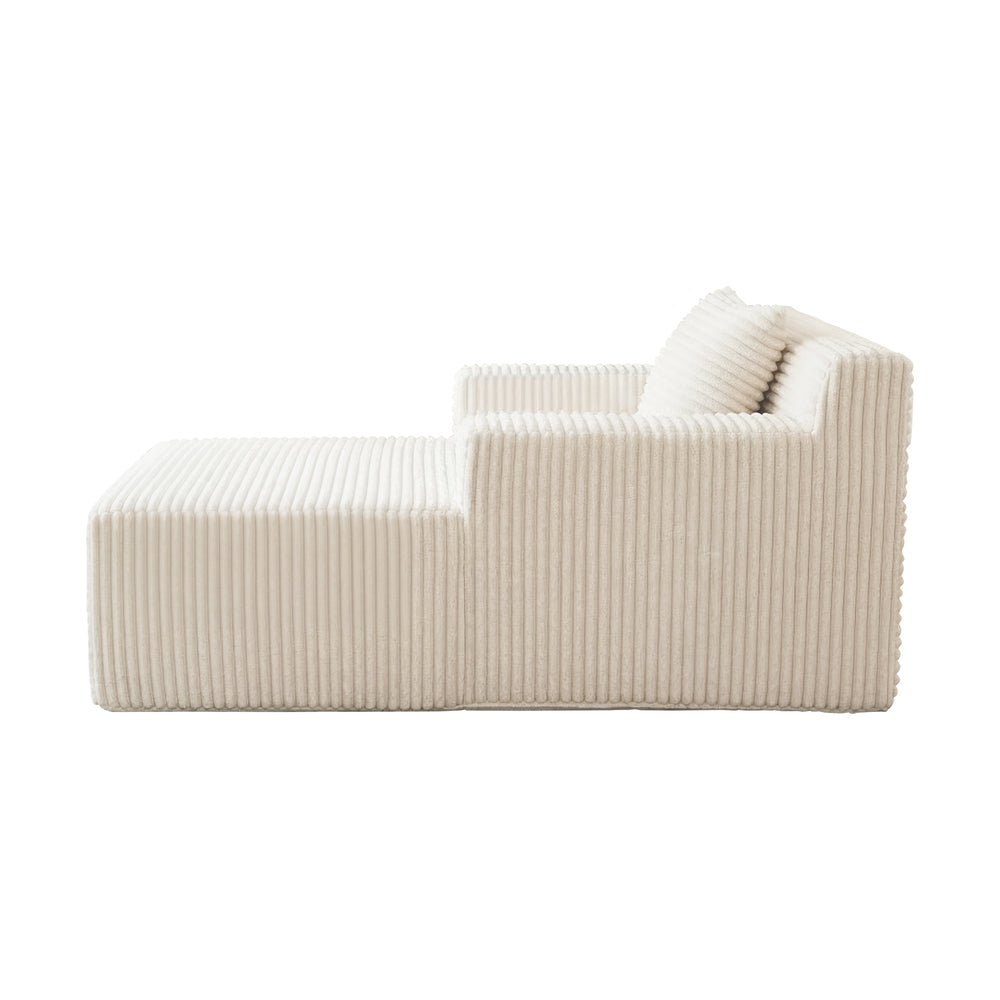 Chaise Chair Corduroy Single Sofa Couch