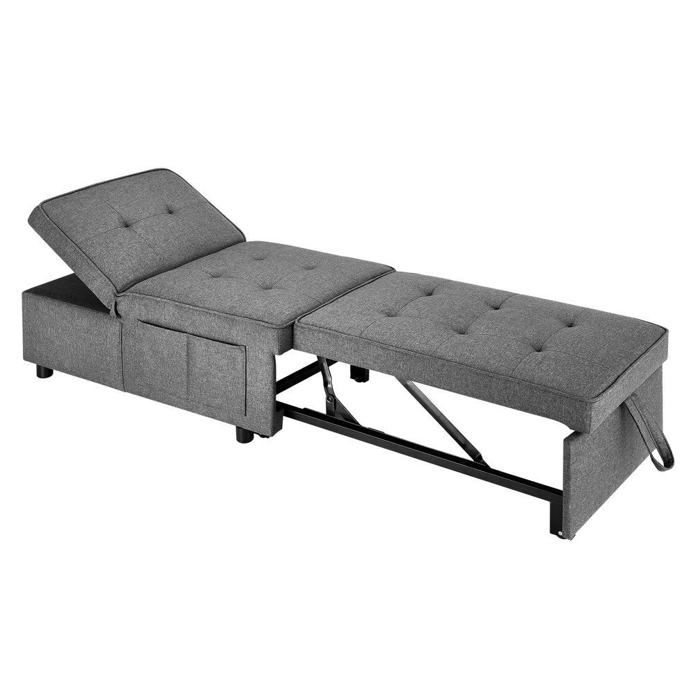 4 in 1 Convertible Sofa Bed Ottoman Couch Lounge Linen