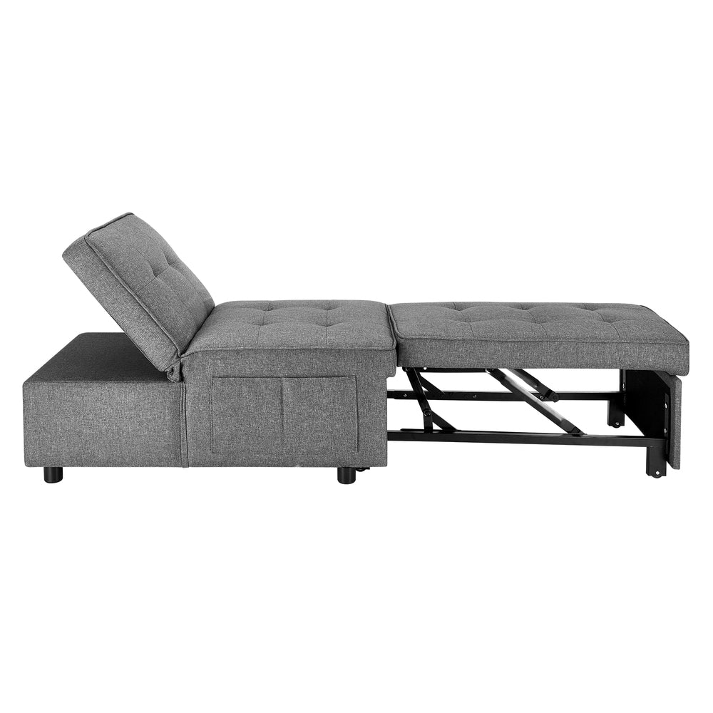 4 in 1 Convertible Sofa Bed Ottoman Couch Lounge Linen