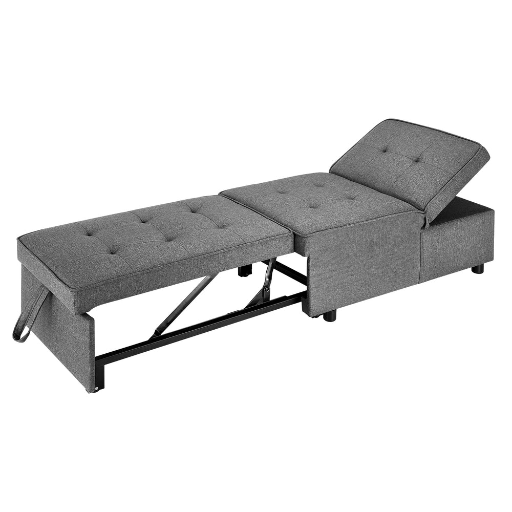 4 in 1 Convertible Sofa Bed Ottoman Couch Lounge Linen