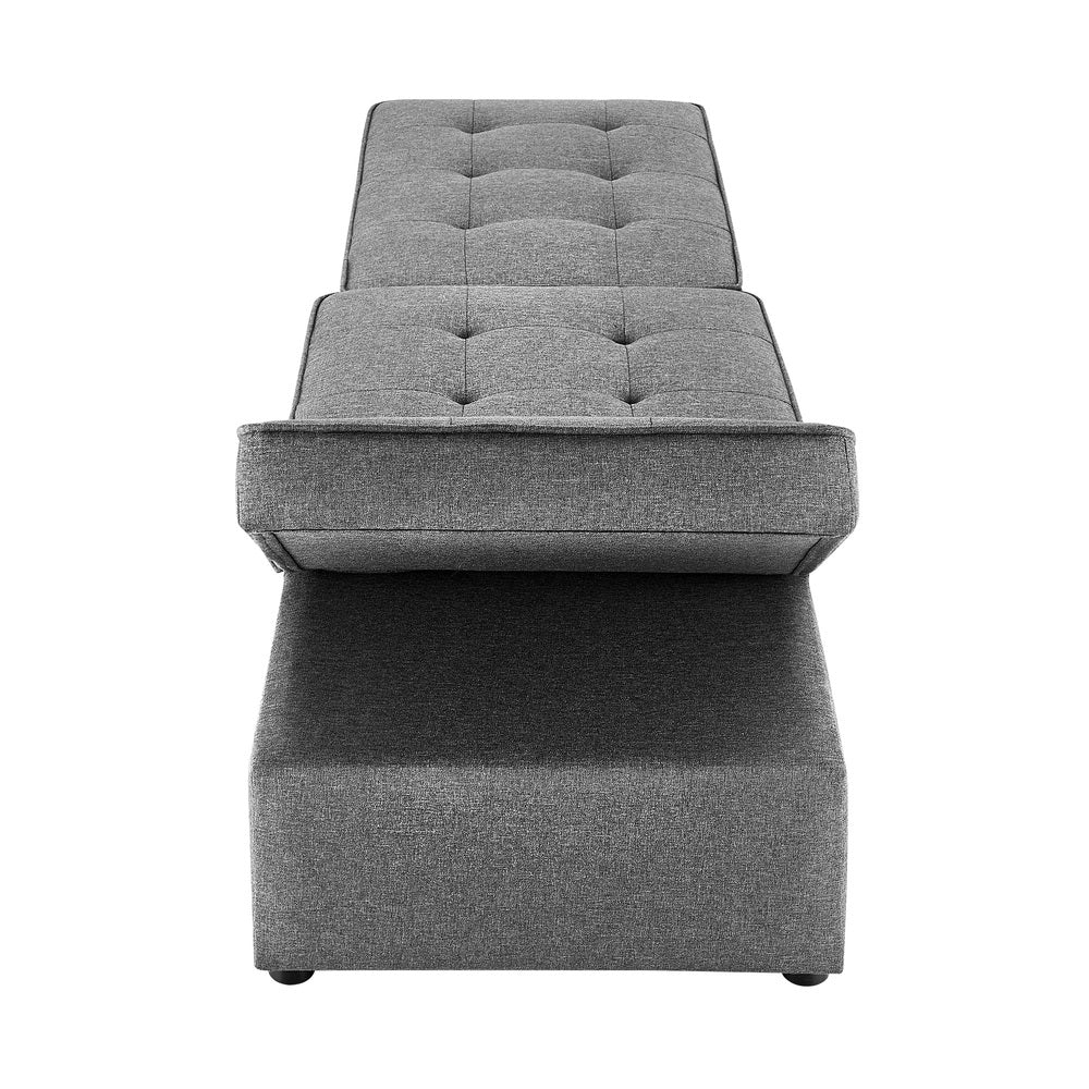 4 in 1 Convertible Sofa Bed Ottoman Couch Lounge Linen