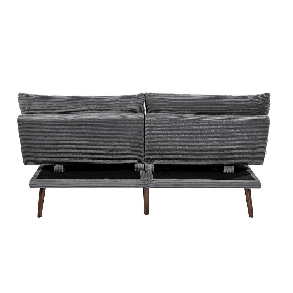 Grey Sofa Bed Recliner 172x82x82cm
