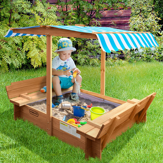 Beach Adventure Awaits: Children's Outdoor Sandbox with