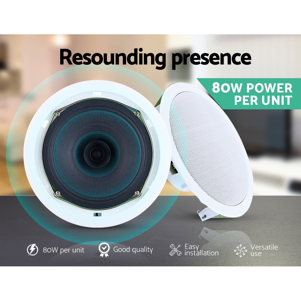 4Pcs - 6 Inch Ceiling Speakers In Wall Speaker Home Audio Stereos Tweeter 4Pcs