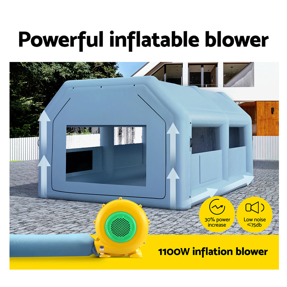 Inflatable Spray Booth Car Paint Tent Filter System Blower
