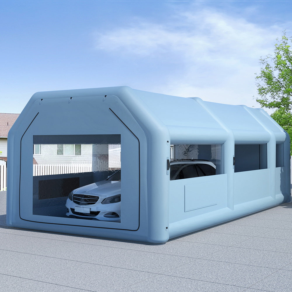 Inflatable Spray Booth 8.5X4.8M Car Paint Tent Filter System 2 Blowers