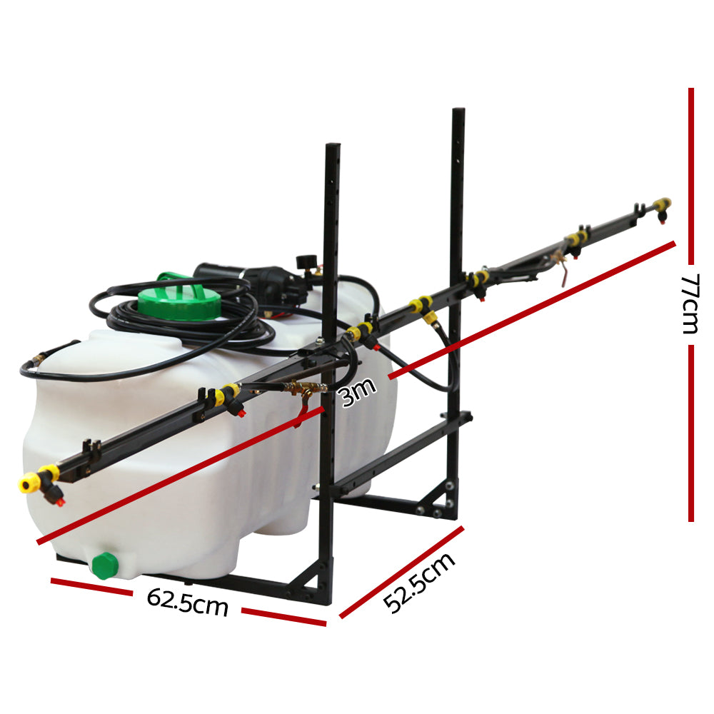 100L Weed Sprayer 12V Boom Spray 3M ATV Garden Farm Pump System