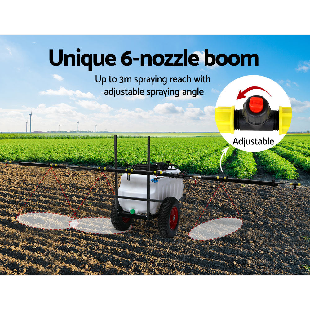 100L Trailer Weed Sprayer with 3M Boom Garden Spray