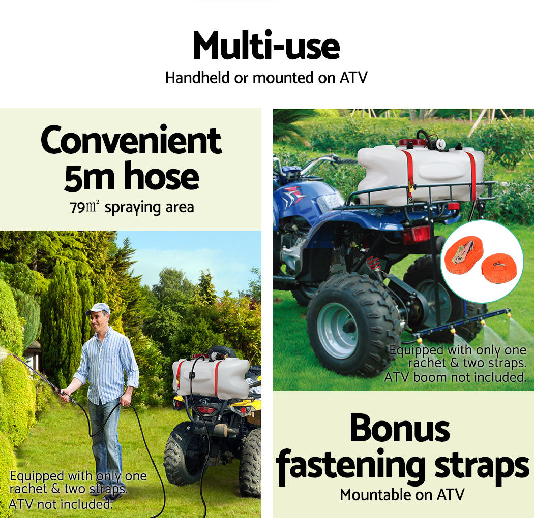 Heavy-Duty 100L Weed Sprayer with Fixed Boom Garden Tool