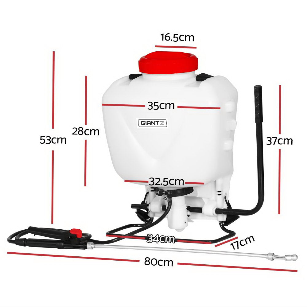 15L Knapsack Weed Sprayer Backpack Garden Pressure Spray