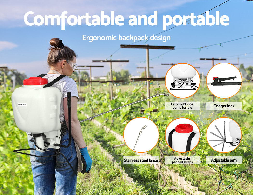 15L Knapsack Weed Sprayer Backpack Garden Pressure Spray