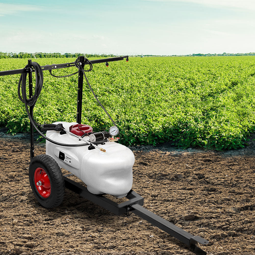 Weed Sprayer 100L Trailer Boom Garden Spray