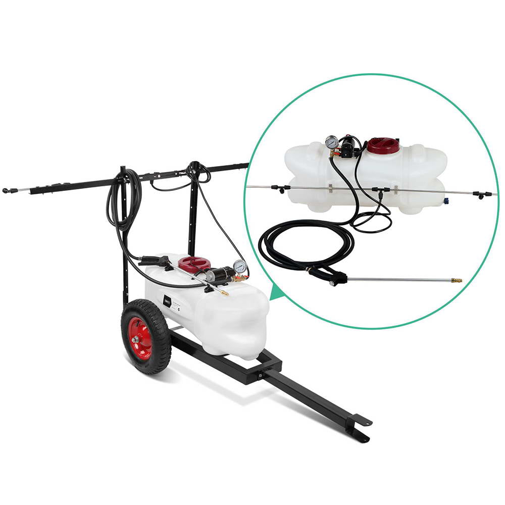 Weed Sprayer 100L Trailer Boom Garden Spray