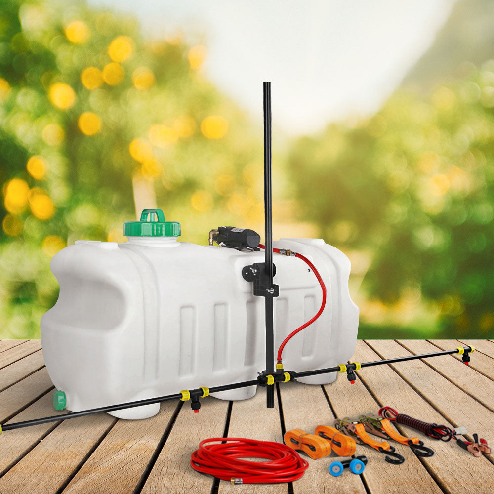 100L Weed Sprayer 12V Boom Garden Sprayer 80PSI ATV Mounted 3.3m Spray