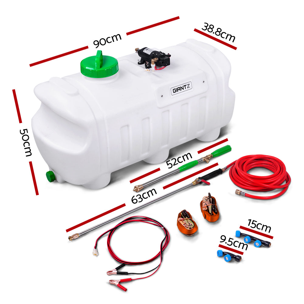 100L Weed Sprayer 12V Boom Garden Sprayer 80PSI ATV Mounted 3.3m Spray