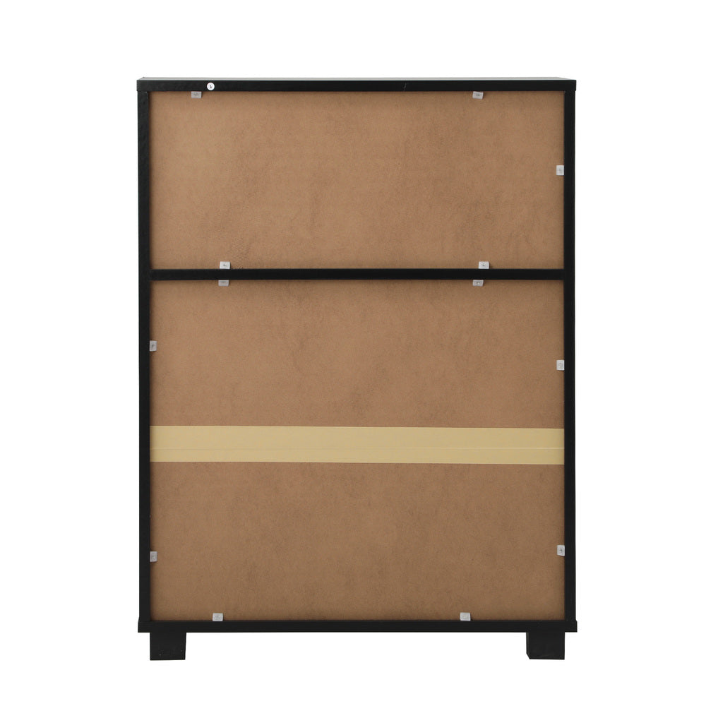 Shoes Storage Cabinet 2 Doors Black White Natural