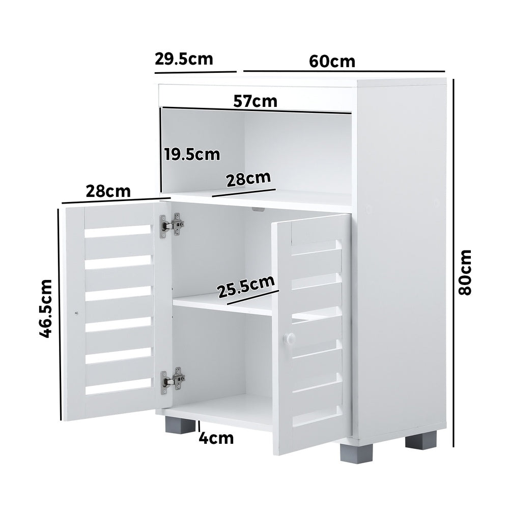Shoes Storage Cabinet 2 Doors Black White Natural