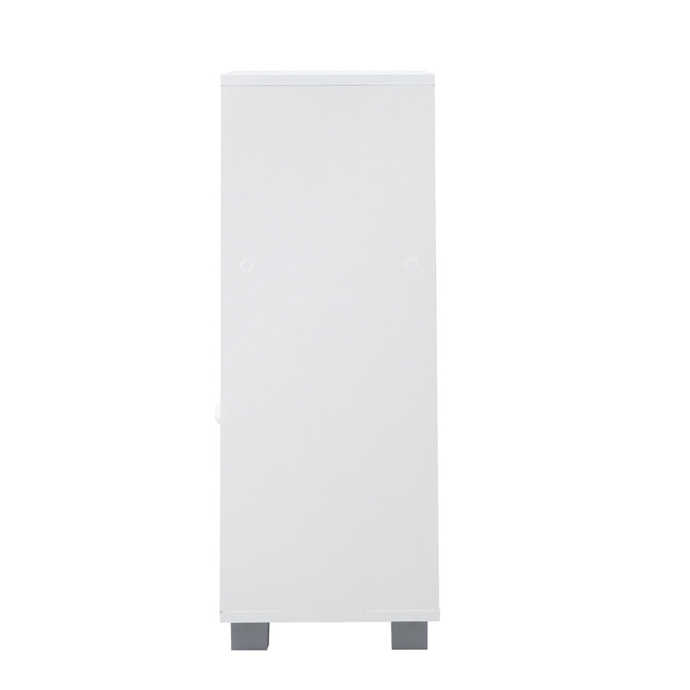 Shoes Storage Cabinet 2 Doors Black White Natural