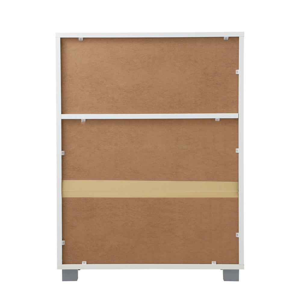 Shoes Storage Cabinet 2 Doors Black White Natural