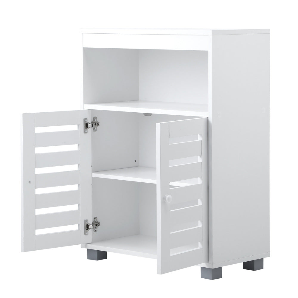 Shoes Storage Cabinet 2 Doors Black White Natural