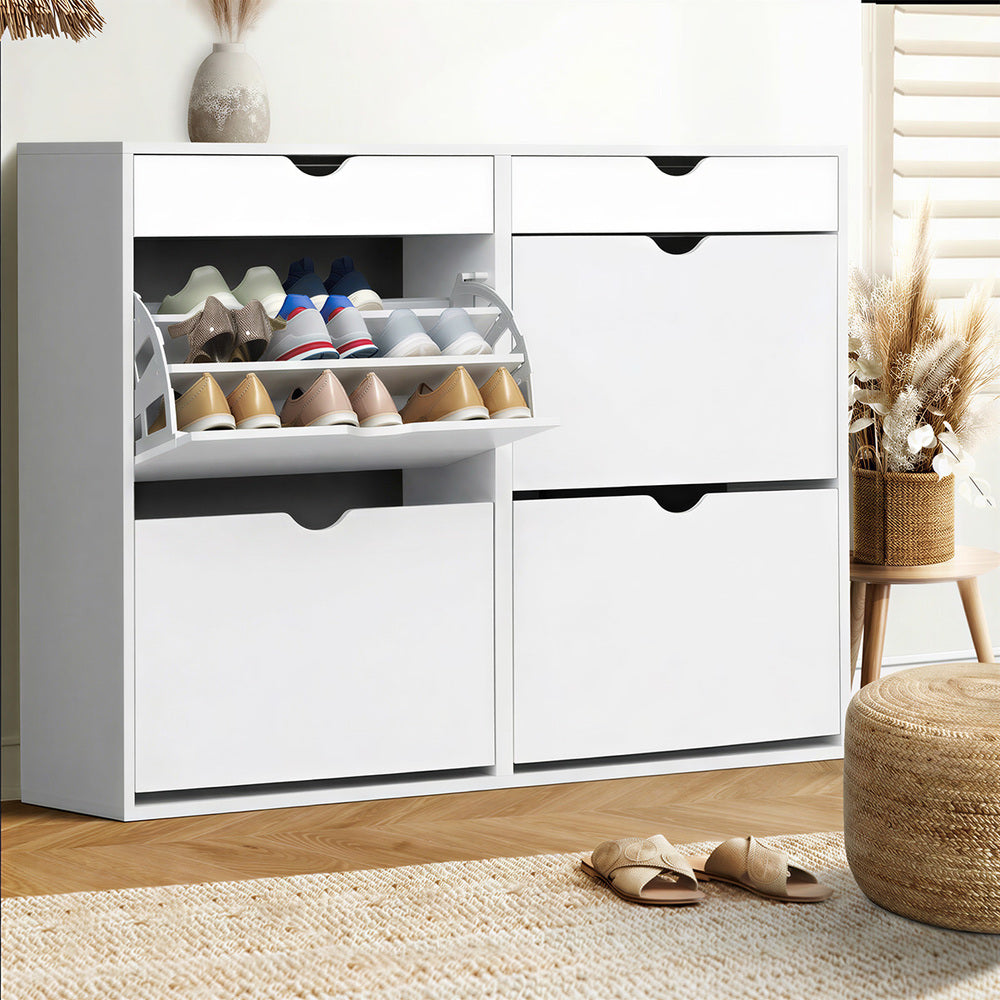 36 Pair Shoe Storage Cabinet White | Simpledeals