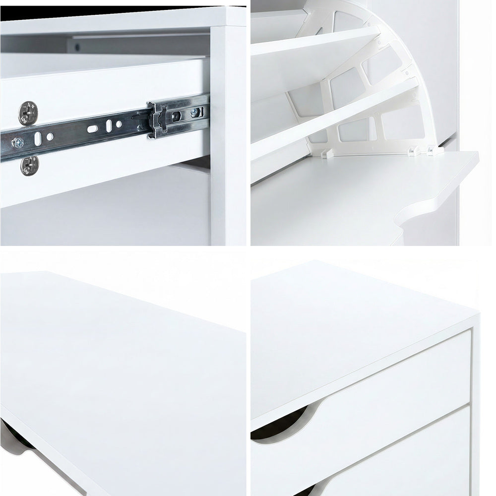 36 Pair Shoe Storage Cabinet White | Simpledeals