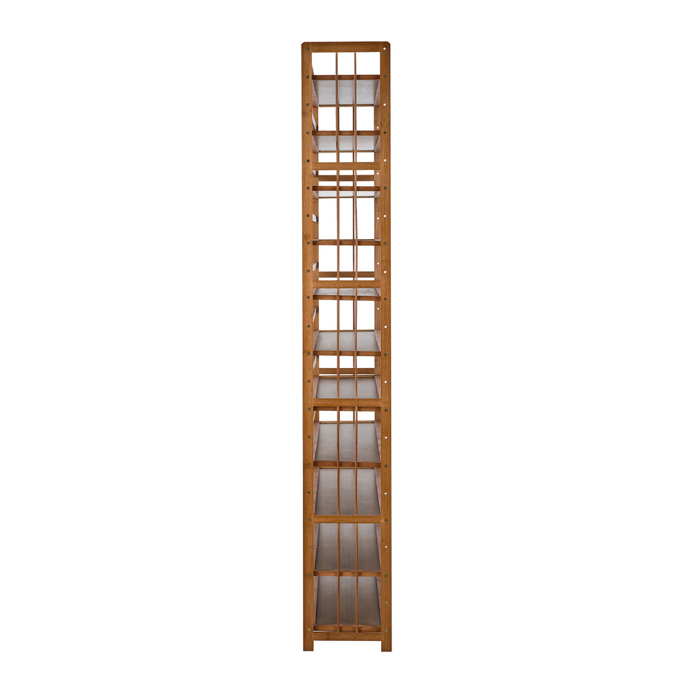 Shoe Rack Storage Organizer 11 Shelves Bamboo Brown