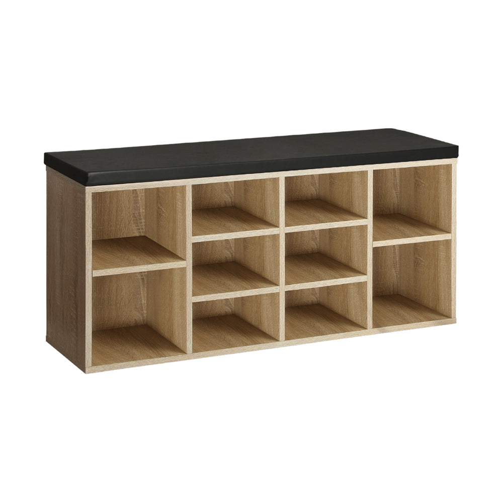 Shoe Bench Shoe Storage Rack PU Padded Seat Organiser Cupboard