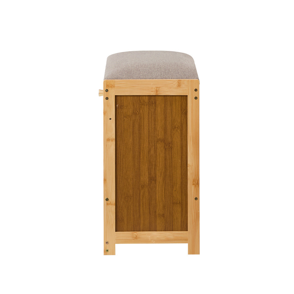Shoe Storage Bench Bamboo Organiser Shelf with Seat 50cm & 70cm