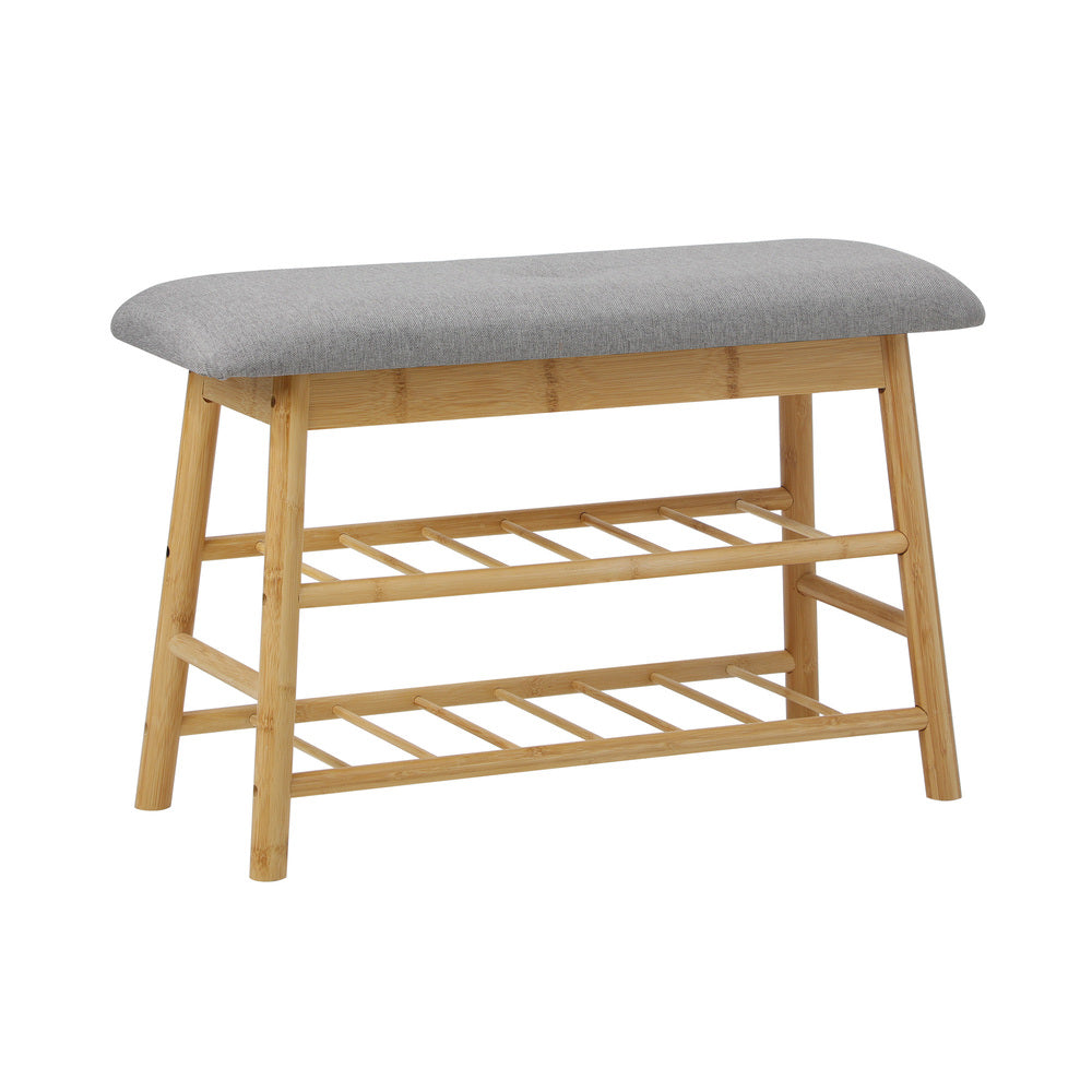 Bamboo Shoe Storage Bench Seat 70cm | Simpledeals