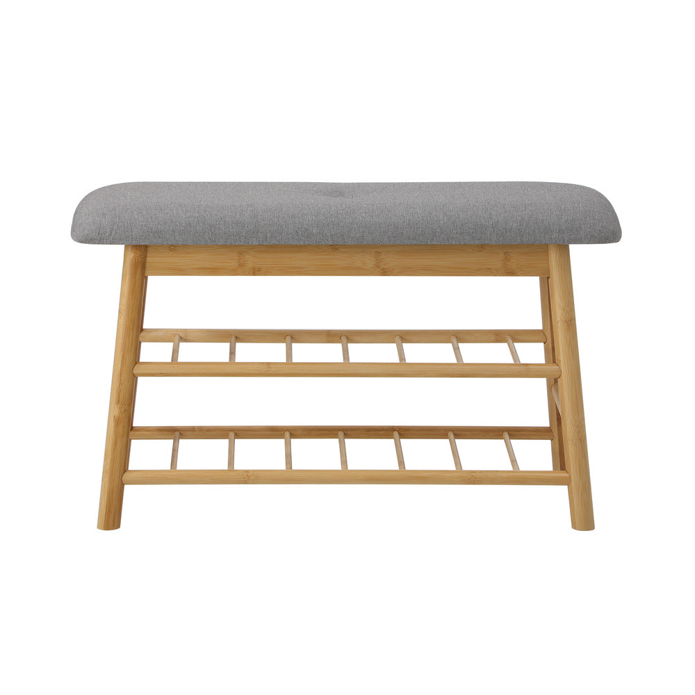 Bamboo Shoe Storage Bench Seat 70cm | Simpledeals