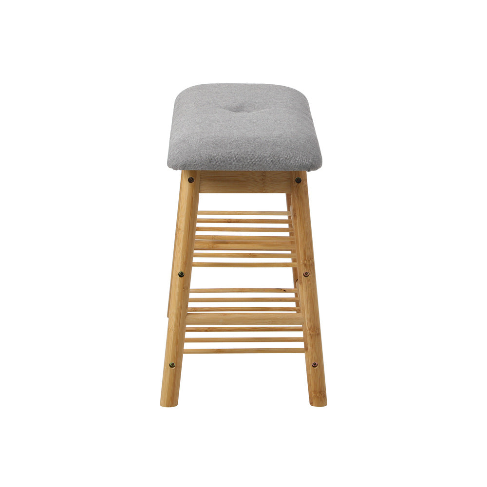 Bamboo Shoe Storage Bench Seat 70cm | Simpledeals