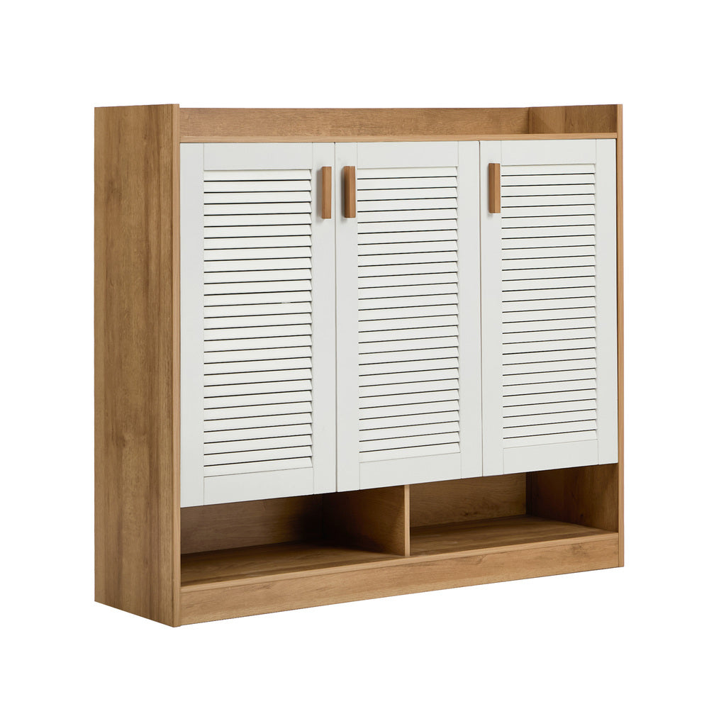 5-Tier Shoe Cabinet 3 Door Storage Cupboard | Simpledeals