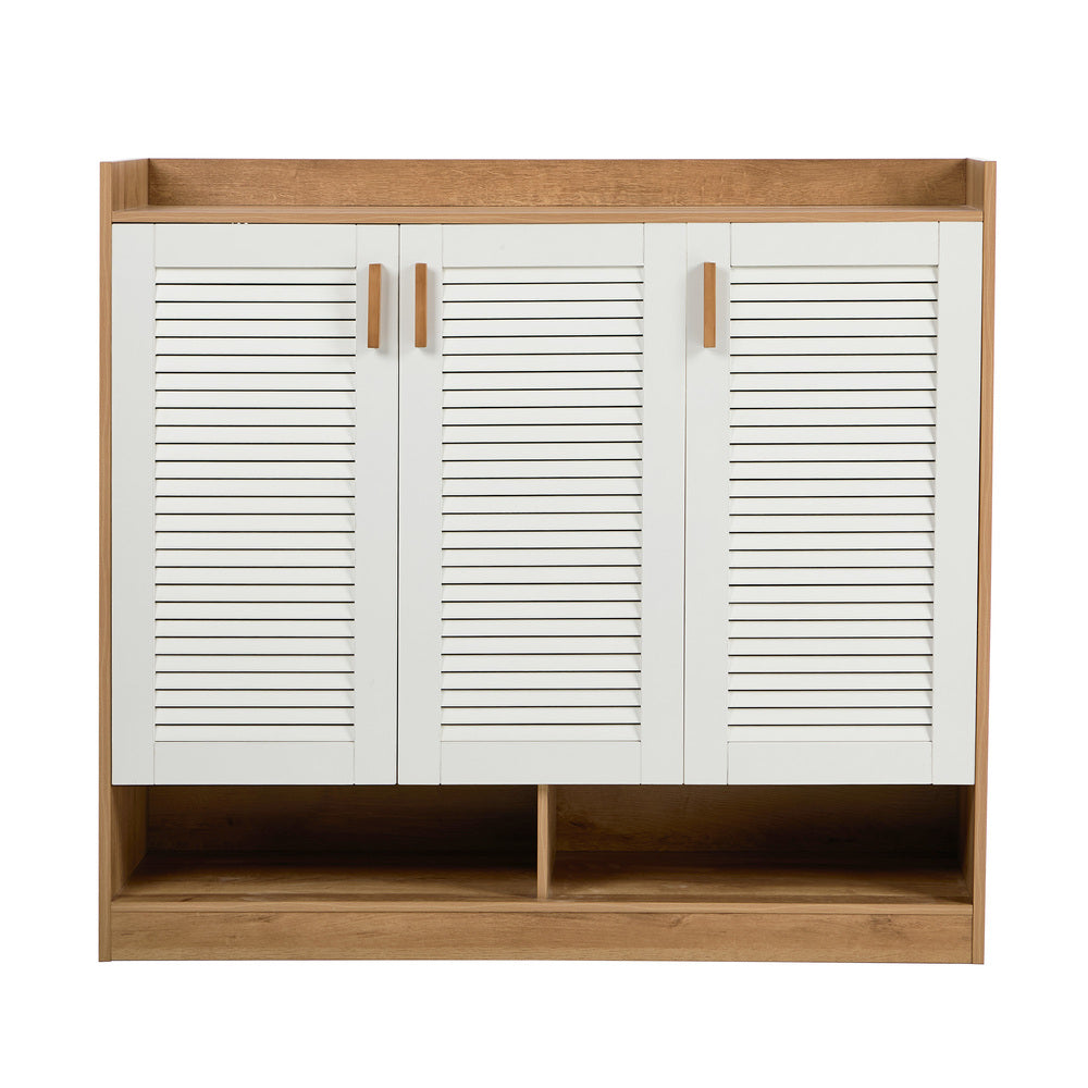 5-Tier Shoe Cabinet 3 Door Storage Cupboard | Simpledeals