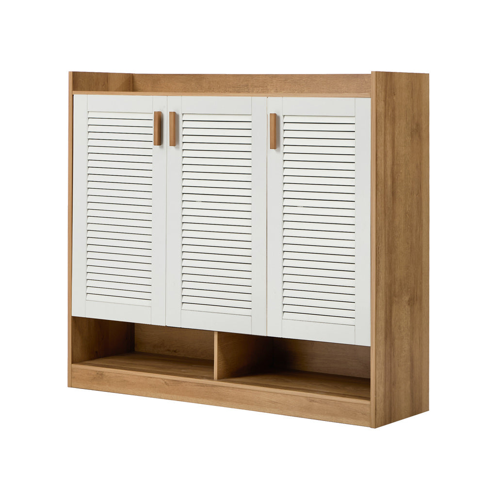 5-Tier Shoe Cabinet 3 Door Storage Cupboard | Simpledeals